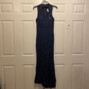 Formal Long Navy Blue Dress . Can be use for a event .
